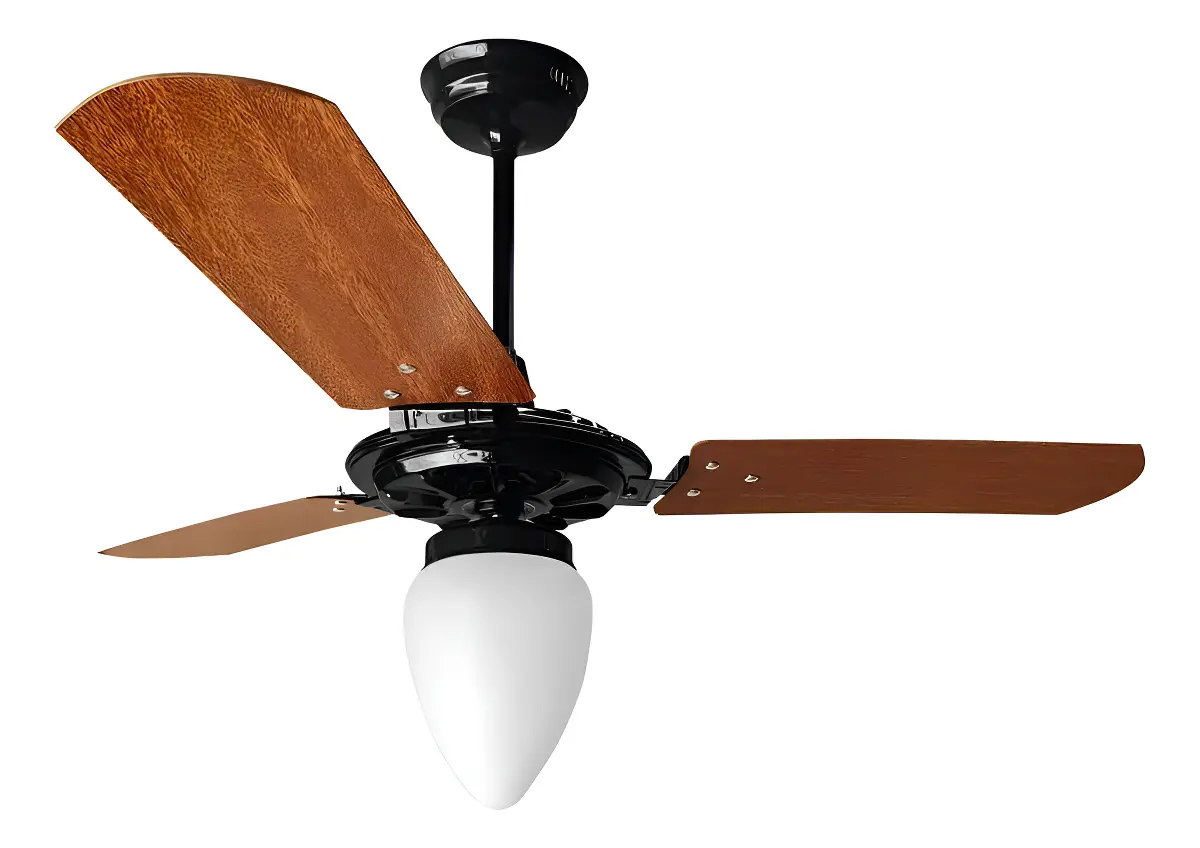 Ventilador De Teto Ventex Rico Mogno Preto 3 Pás Mdf 1.1m 1.1 M 220v