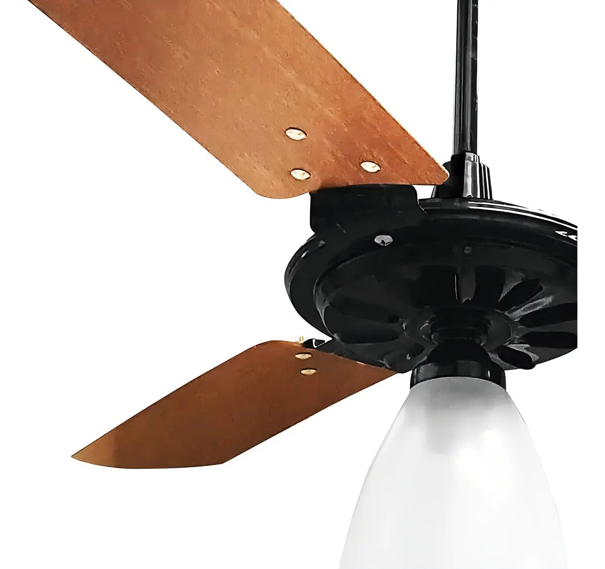 Ventilador De Teto Ventex Rico 3 Pás Mdf Mogno Diâmetro 1.1m 1.1 M Preto 127v 2