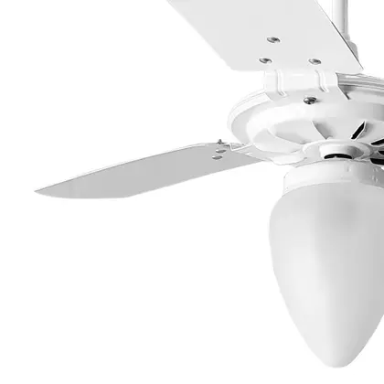 Ventilador De Teto Ventex Rico 3 Pás Mdf Branco Com Luz 1.1m 1.1 M 220v 4