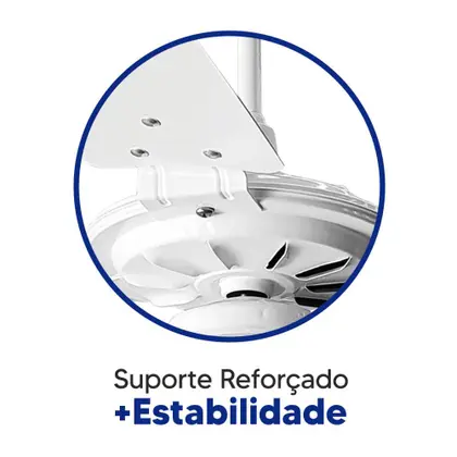 Ventilador De Teto Ventex Rico 1.1m 3 Pás Mdf Branco Com Luz 1.1 M 127v 3