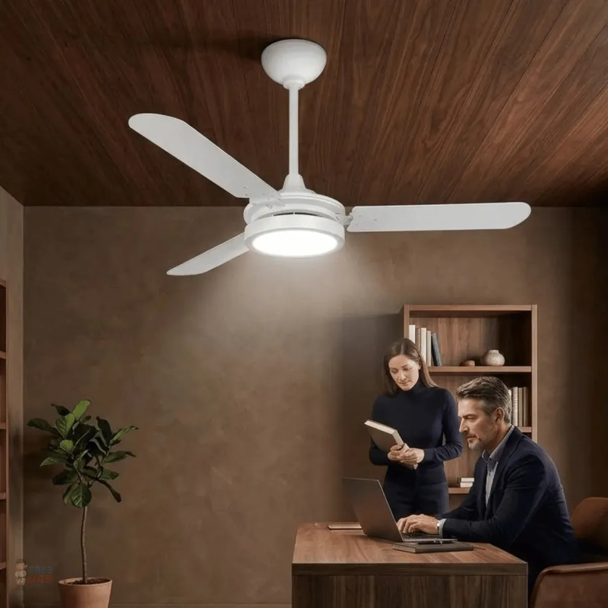 Ventilador De Teto Ventex Valen Led 3 Pás 1.1m Branco Silencioso 1.1 M 220v 5