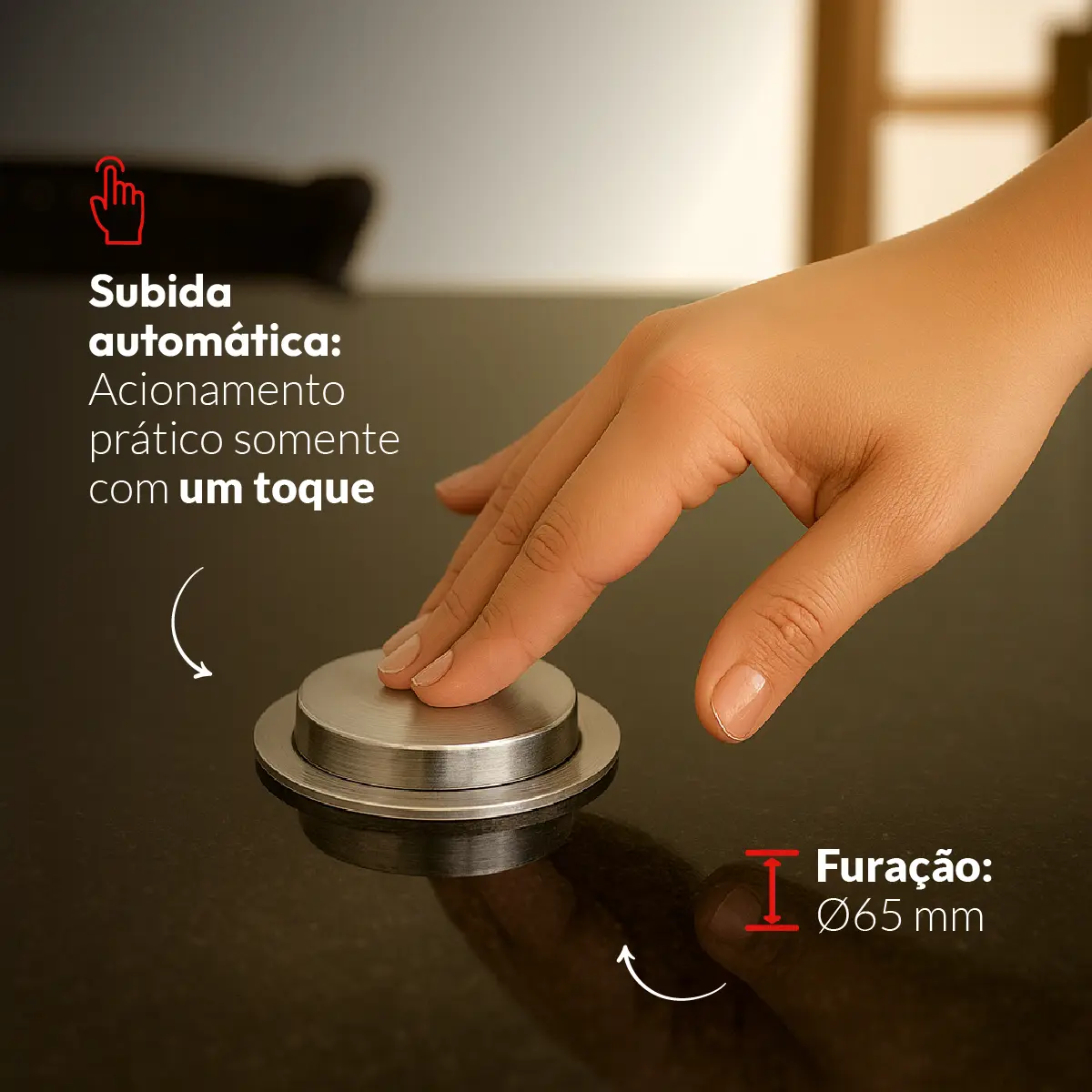 Torre 2 Tomadas Houdini Embutir Automática Prata Avant 4