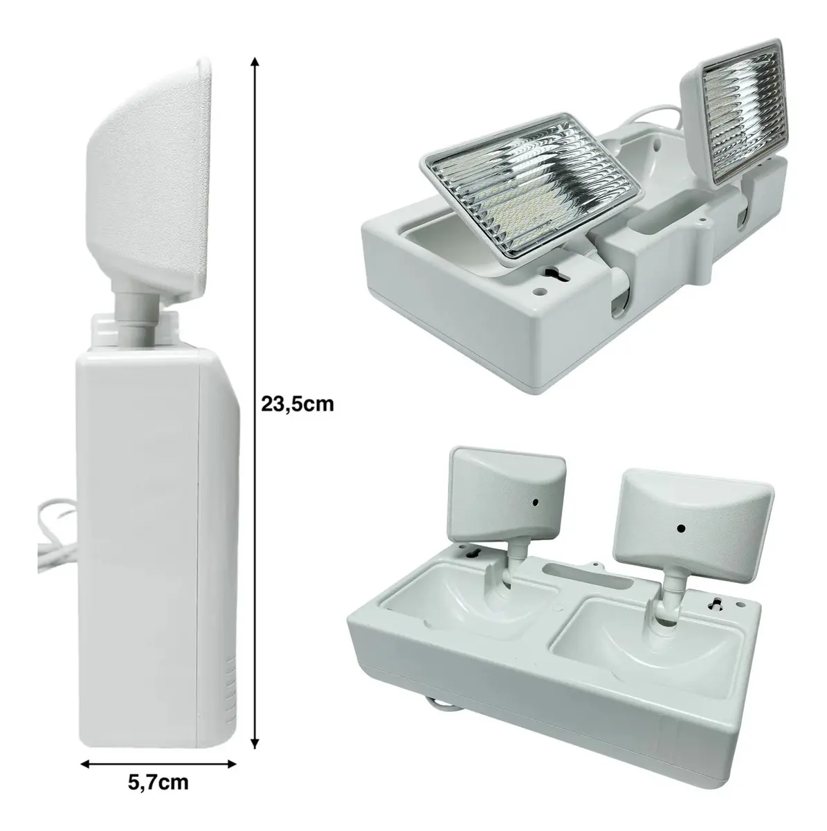 Luminária De Emergência 3000 Lumens Led 18w Power Line Elgin Cor Branco 127/220v 2