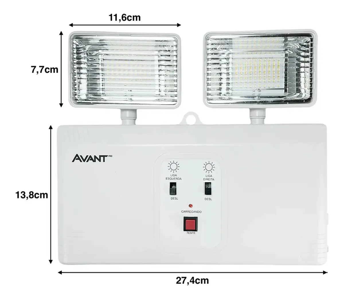 Luminária De Emergência 3000 Lumens Led 18w Power Line Elgin Cor Branco 127/220v 4