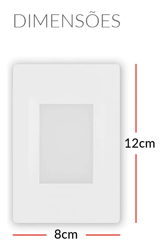 Balizador Led Elegance 4x2 2w 6500k Branco Frio Ip65 Branco Fosco Cod: 181451374 Avant 127/220v 3