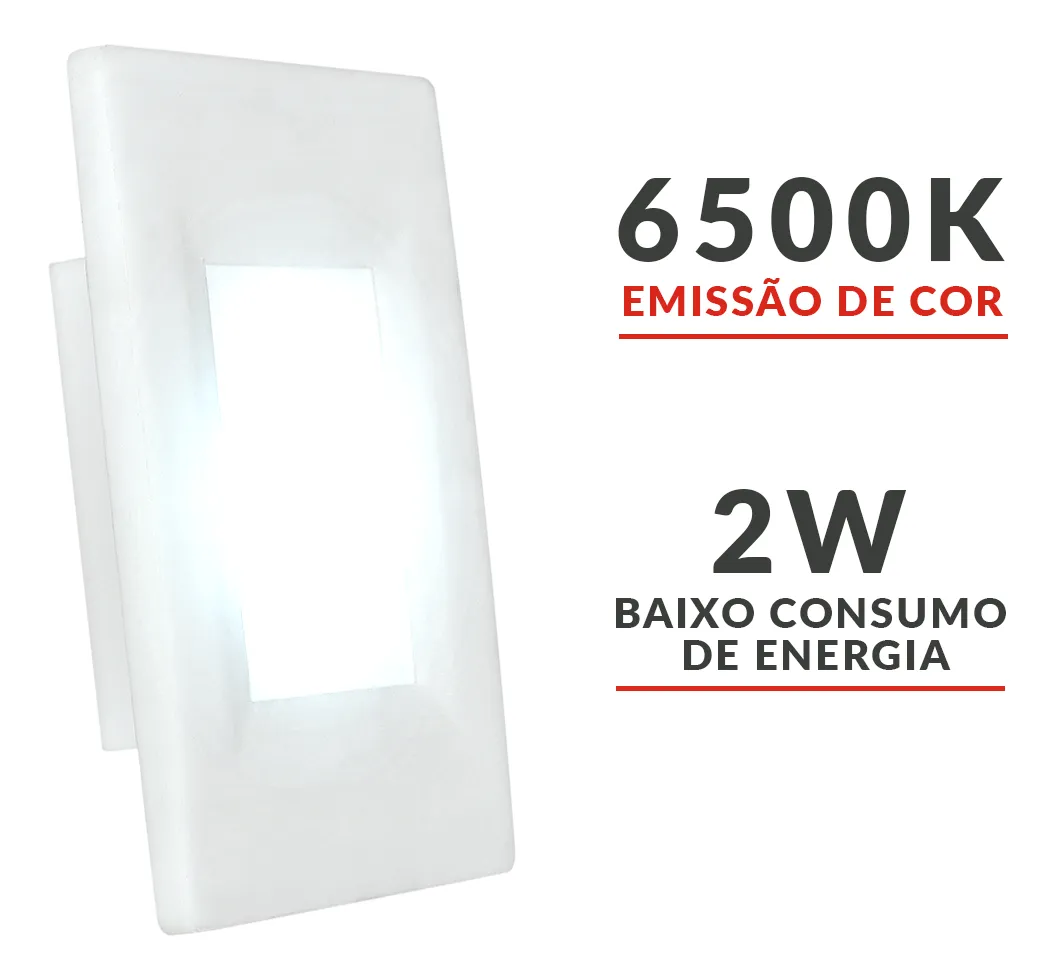 Balizador Led Elegance 4x2 2w 6500k Branco Frio Ip65 Branco Fosco Cod: 181451374 Avant 127/220v 2
