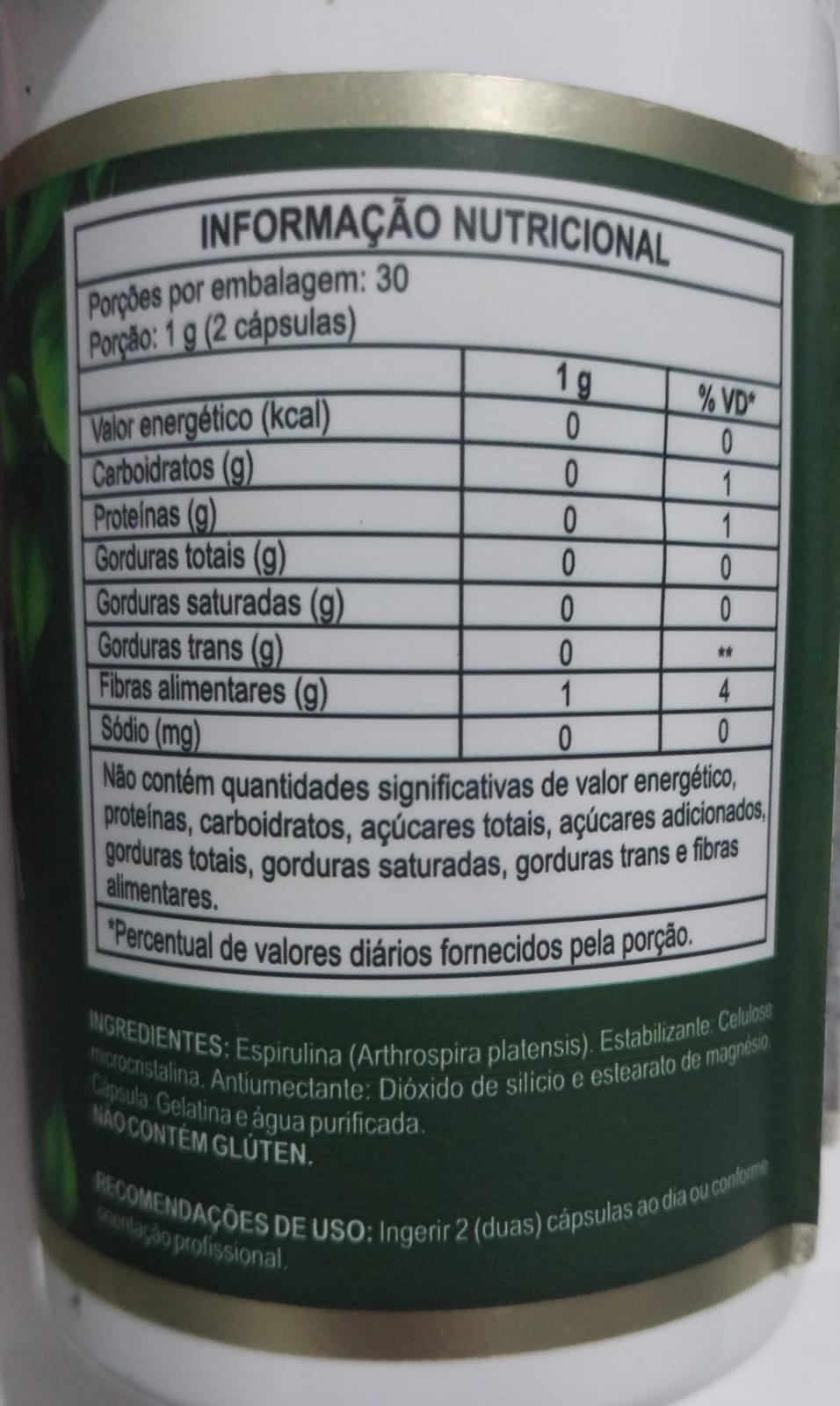 SPIRULINA - 60 Caps 3