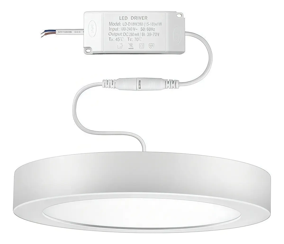 Plafon Led Sobrepor Redondo 18w Luz Branca Fria 1350lm Elgin Cor Branco 127/220v 3