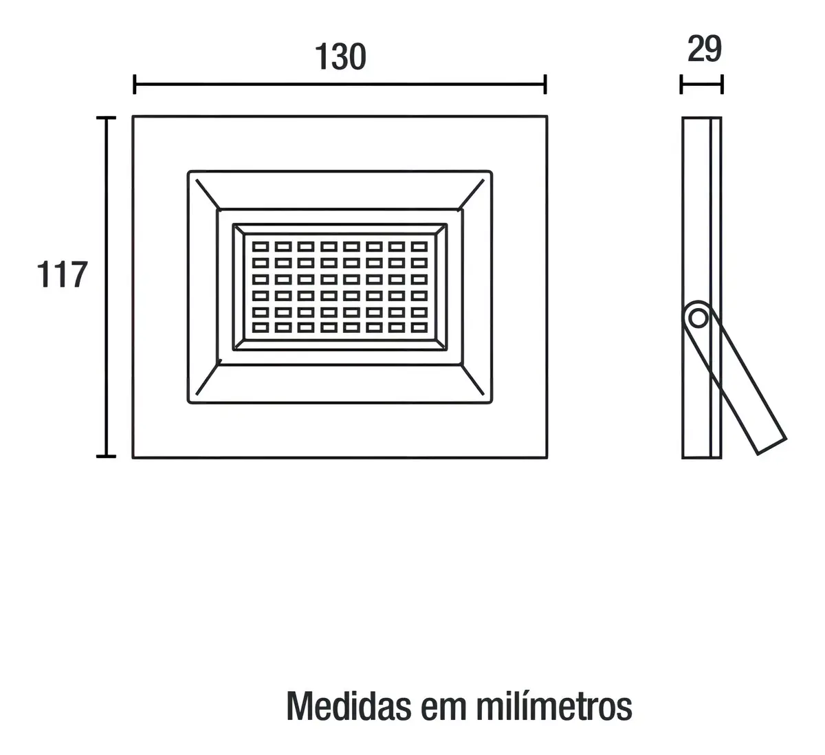 Refletor Holofote Led 50w Luz Branca 6500k Ip65 Blumenau Carcaça Preto Luz Branco-frio 127/220v 2