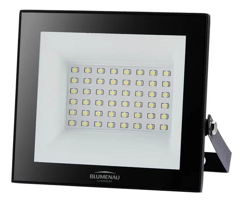 Refletor Holofote Led 50w Luz Branca 6500k Ip65 Blumenau Carcaça Preto Luz Branco-frio 127/220v