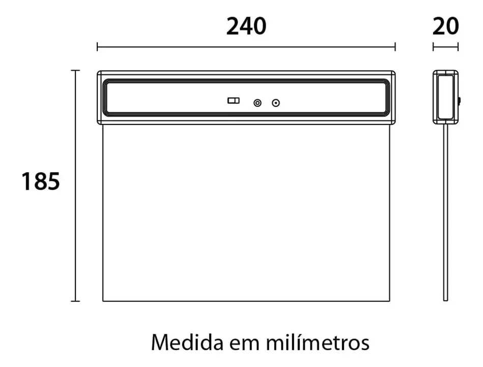 Placa De Saída Led Face Única 1w - Vermelha 4 Horas De Autonomia Cor Vermelho 127/220v 3