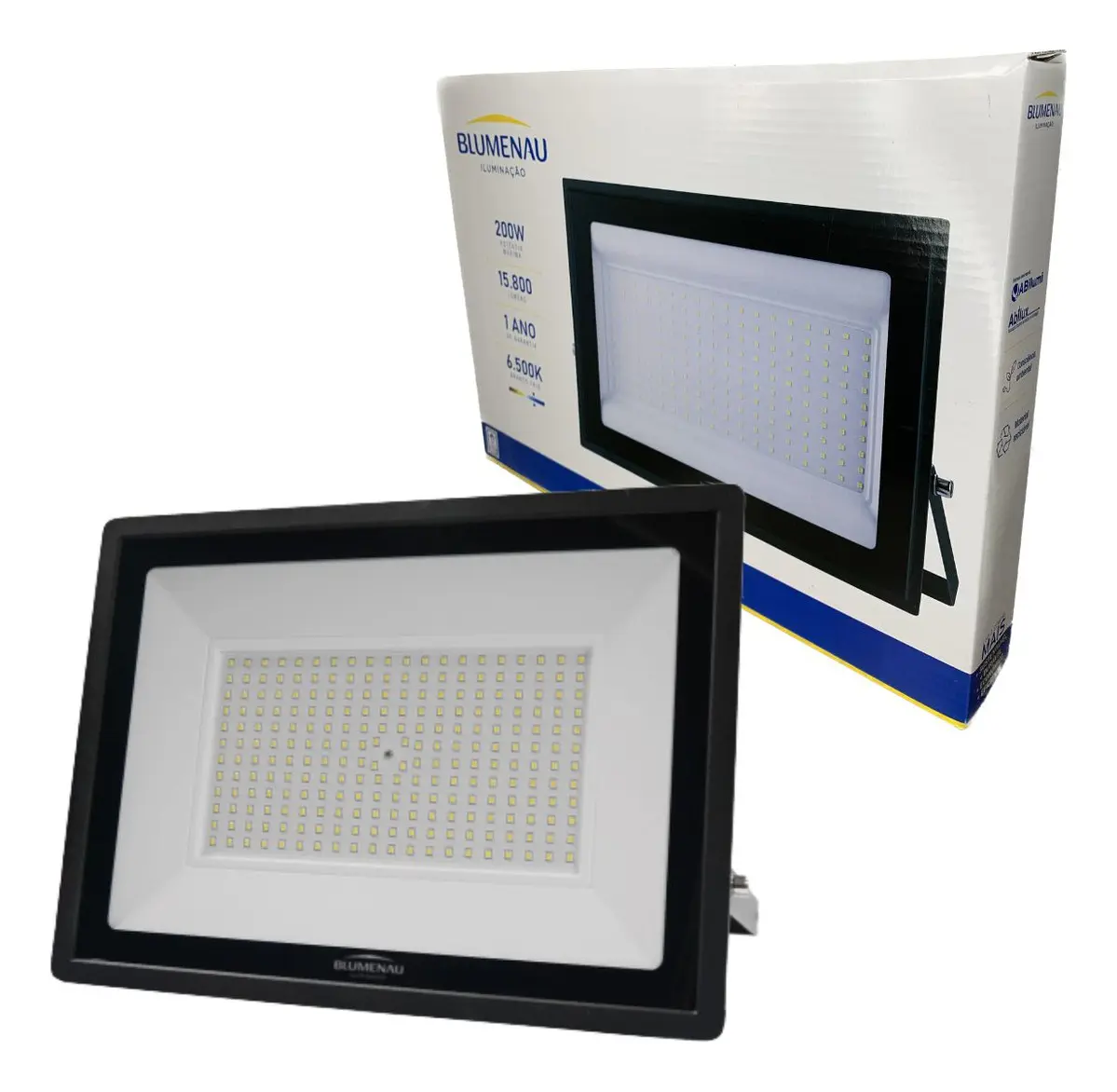 Refletor Blumenau Led Tech 200w 6500k Branco Frio 127/220v Preto 2