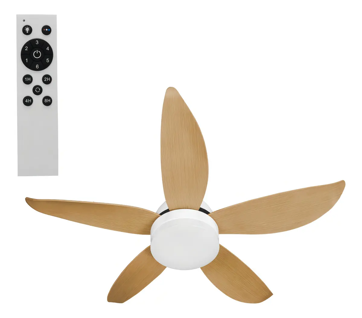 Ventilador De Teto Selene 5 Pás Inverter Estrutura Branco Pás Marrom Diâmetro 1042 Mm Frequência 50 Hz Material Das Pás Plástico 2