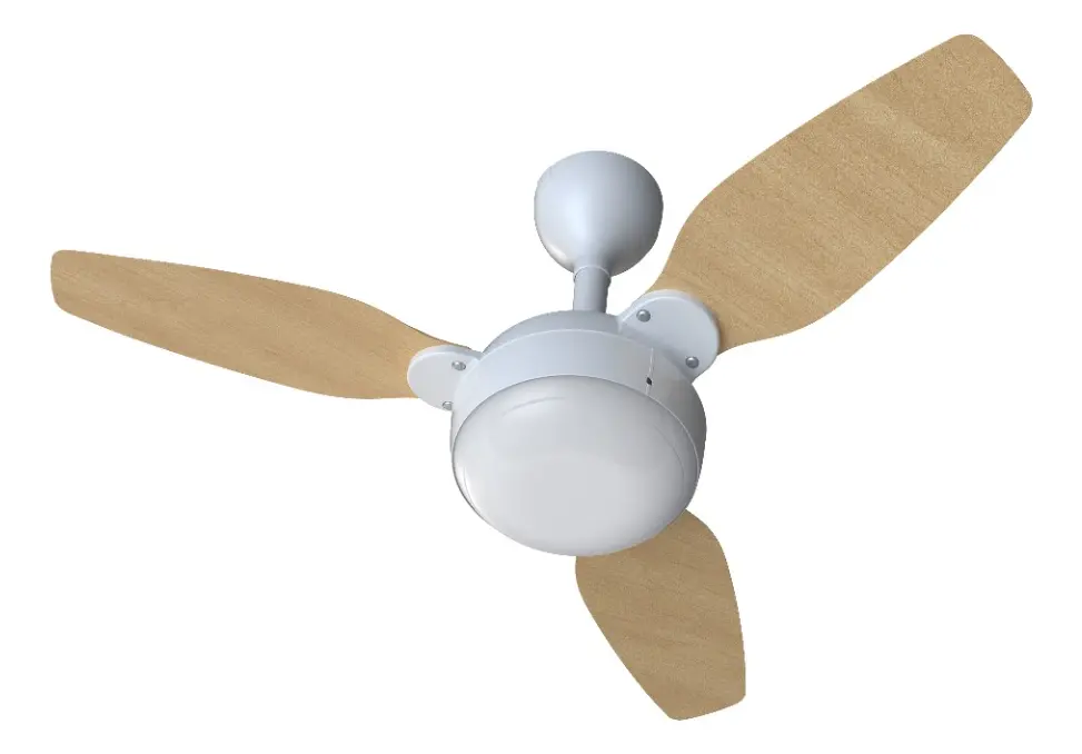 Ventilador De Teto Inverter Legacy Led 3 Pás Branco E Pinheiro Com Controle Remoto Ventisol 90 Cm 50hz/60hz 127/220v 2