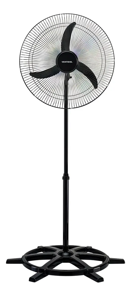 Ventilador De Coluna 60cm New Preto Grade Aço Altura Máxima De 175 Cm Ventisol 60 Cm 127v Plástico 3