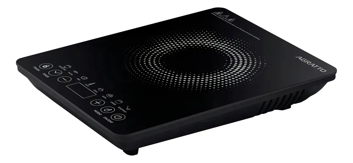 Cooktop Indução Acki01i-01 Preto 1 Boca 1200w Agratto 127v 2