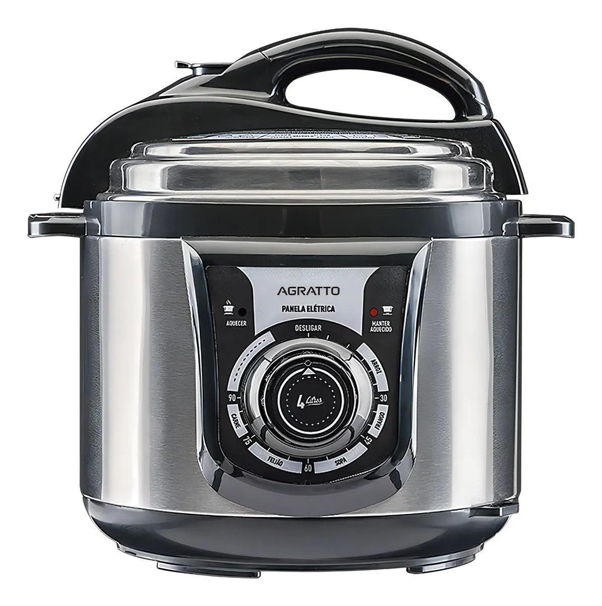 Panela De Pressão Elétrica Agratto 4l Pe-01 Inox Frequência 60 Hz 127v