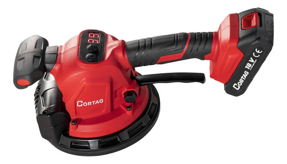 Maquina Assentar Pisos 2 Bateria Ventosa Com Vibração Cortag Vermelho 18v 5