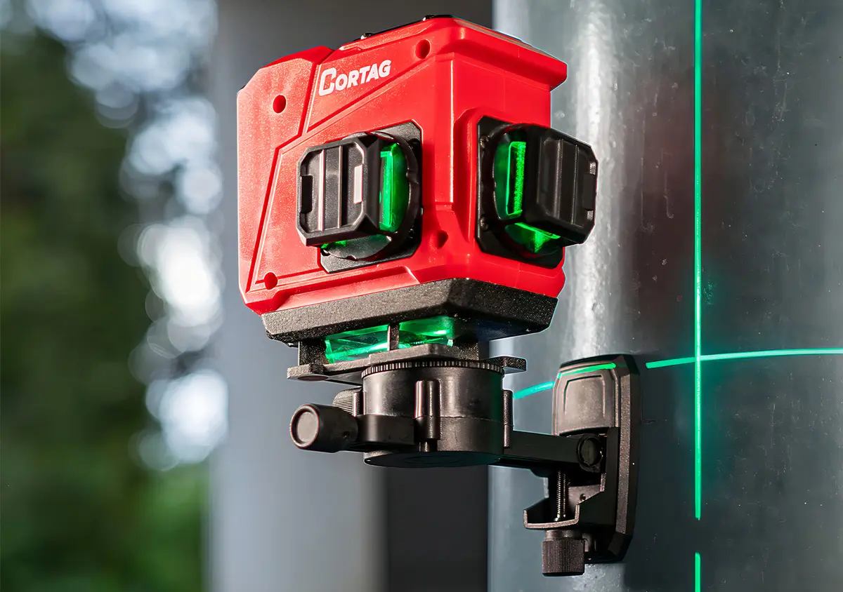 Nível Laser Automático 3d 360° 12 Linhas Verde Profissional CORTAG 4