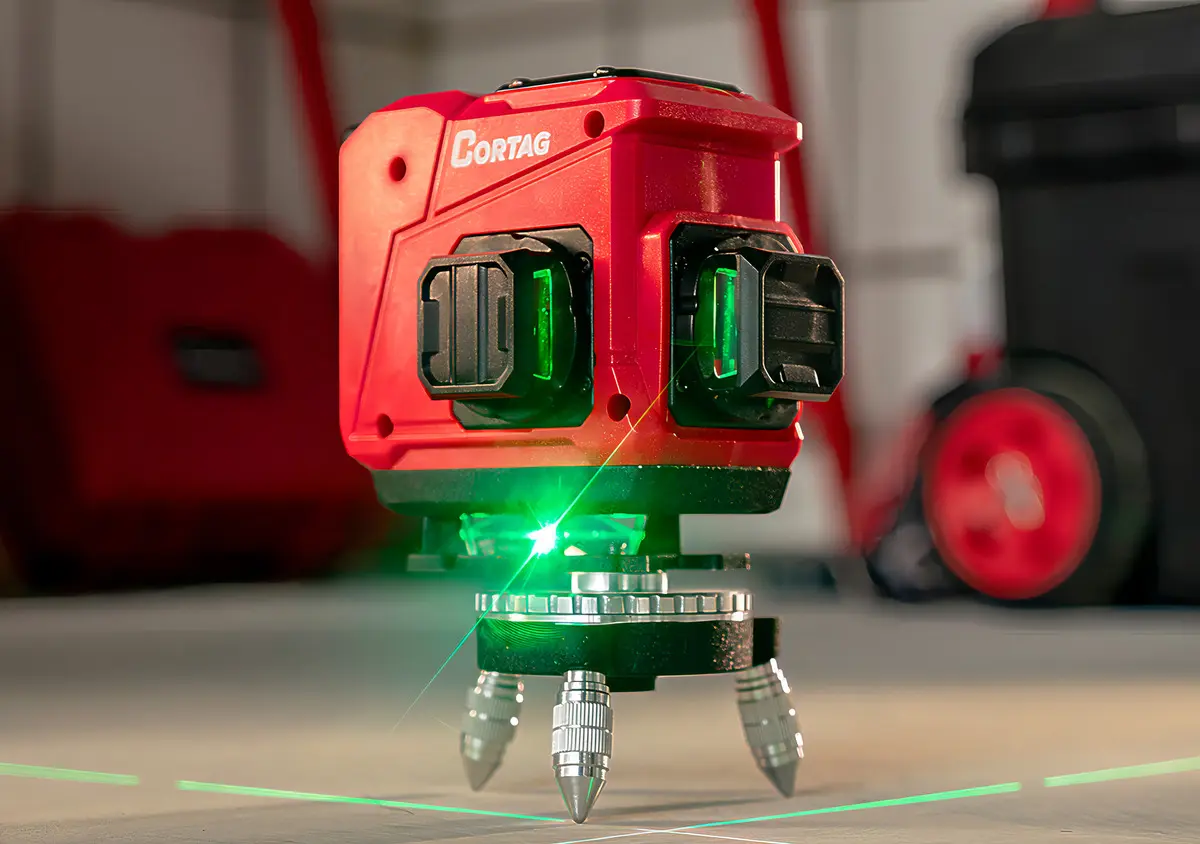 Nível Laser Automático 3d 360° 12 Linhas Verde Profissional CORTAG
