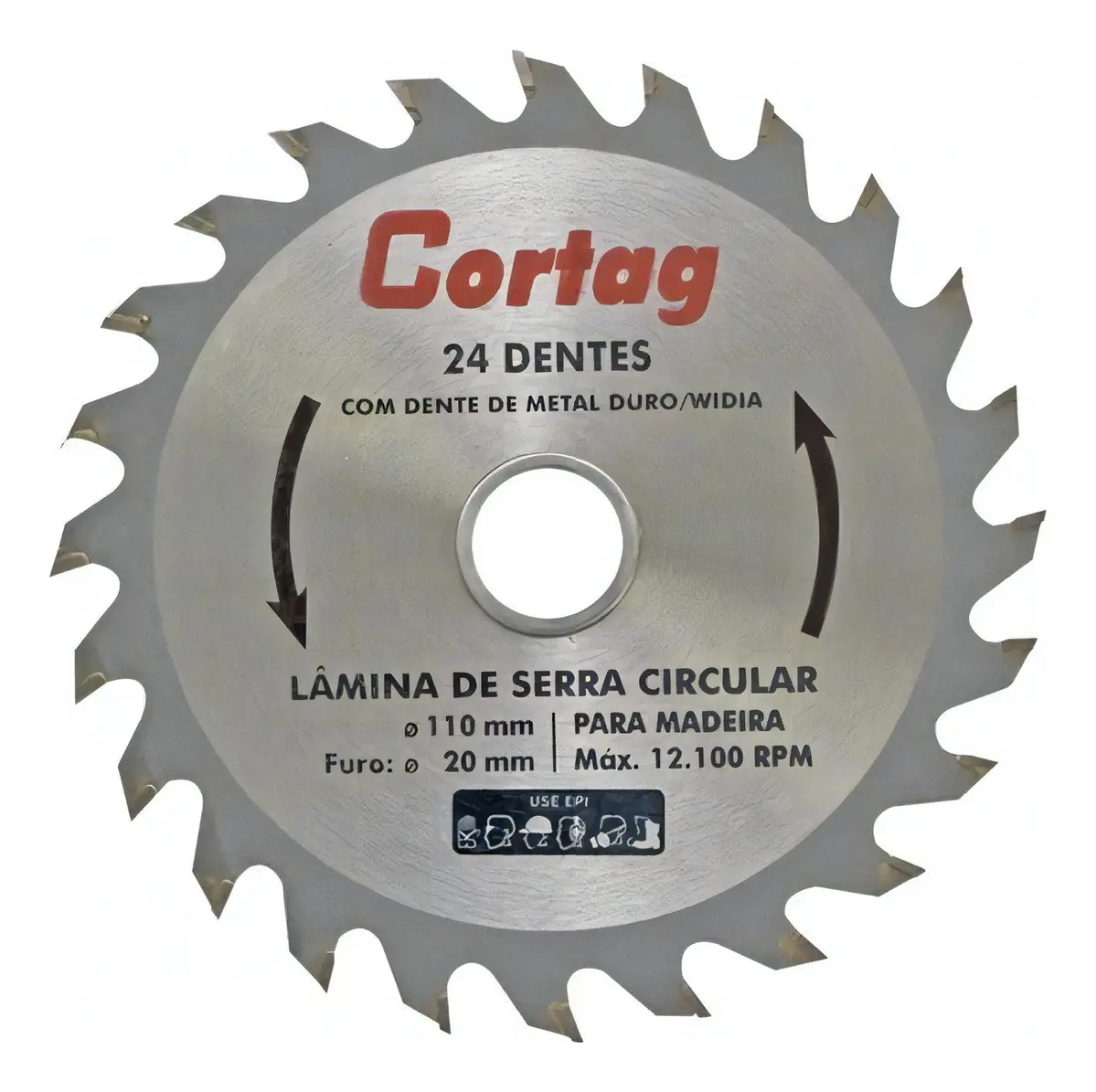 Disco Lâmina De Serra Circular 110mm 24 Dentes Cortag