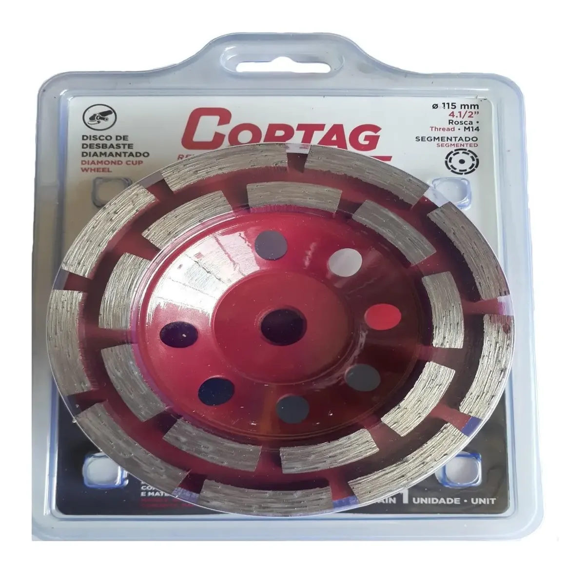 Disco Desbaste Diamantado 115mm Concreto Segmentado Cortag 2