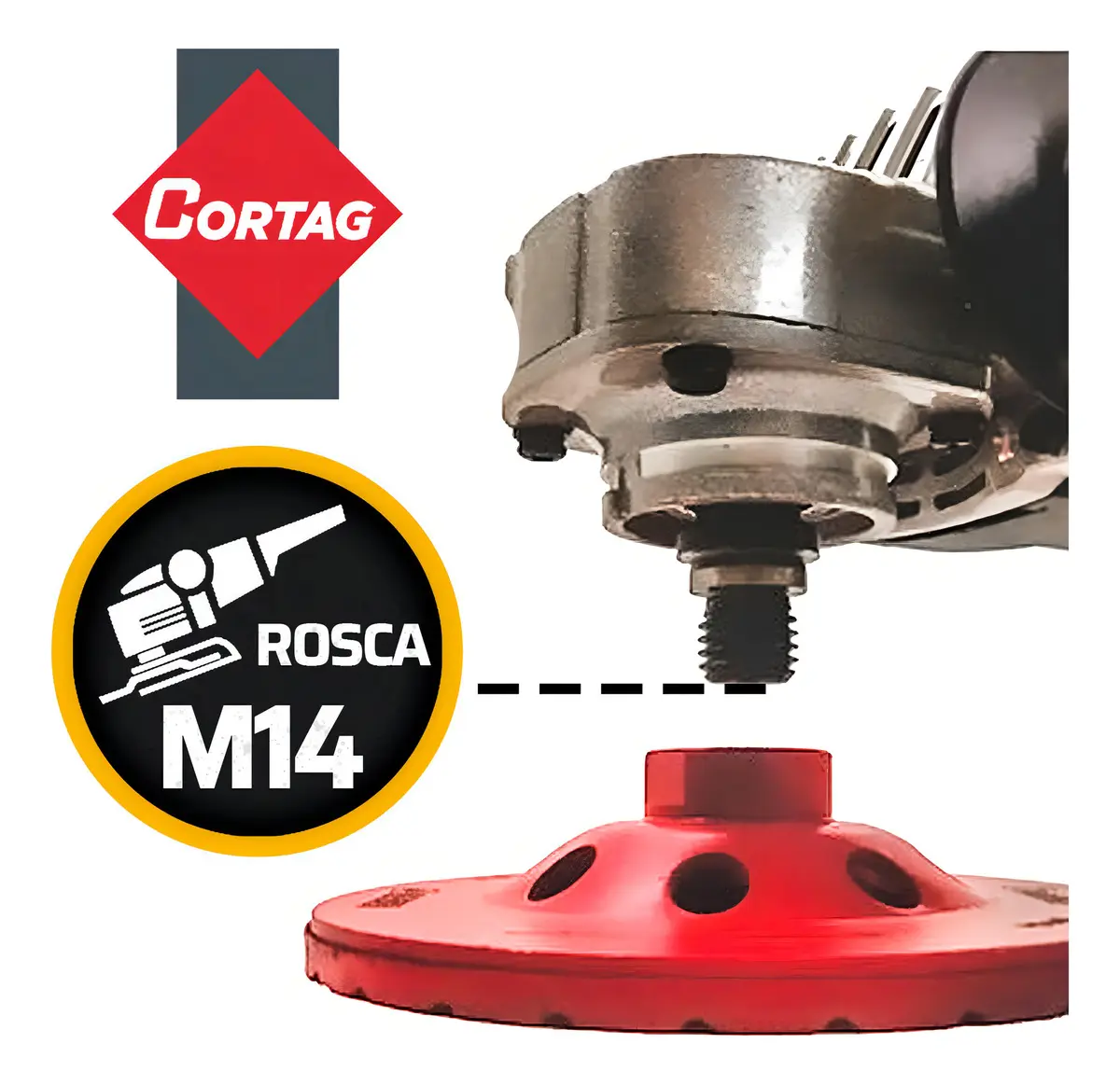 Disco Desbaste Diamantado 115mm Concreto Segmentado Cortag 3