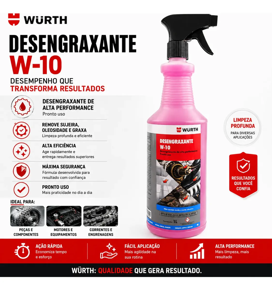 Desengraxante Industrial Alta Performance W10 1l Wurth 4