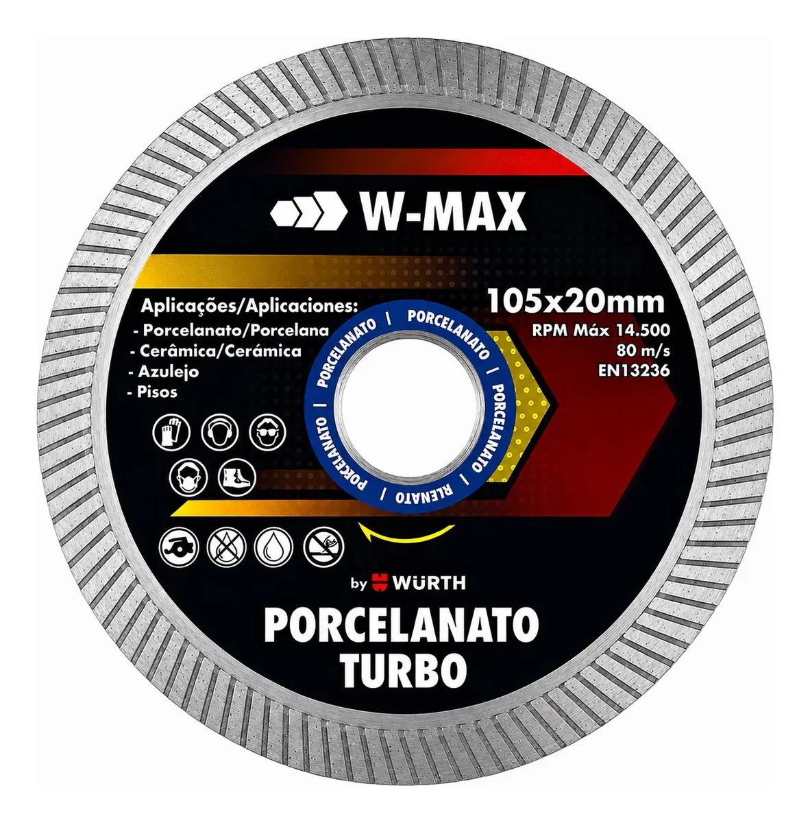 Disco Corte Porcelanato Turbo Fino 105x20 w-max Wurth 2