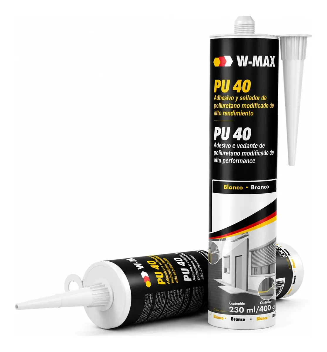 Cola Pu 40 Selante Adesivo Alta Aderência 400g Wurth Branco