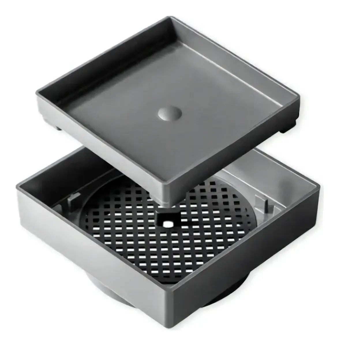 Ralo Oculto Quadrado 10X10  Cinza - Estrela