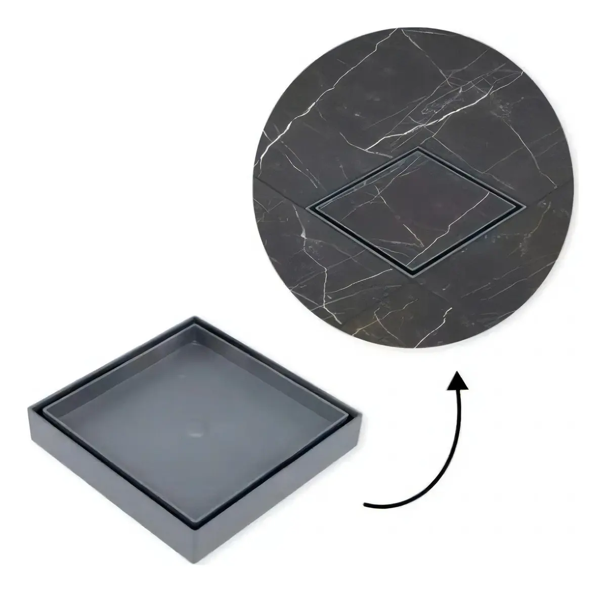 Ralo Oculto Quadrado 10X10  Cinza - Estrela 2
