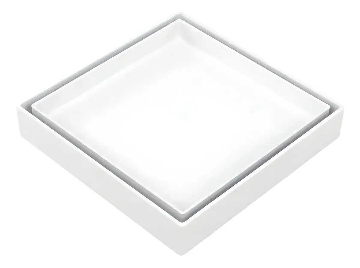 Ralo Oculto Quadrado 10X10  Branco - Estrela