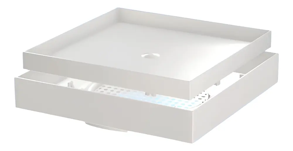 Ralo Oculto Quadrado 10X10  Branco - Estrela 2