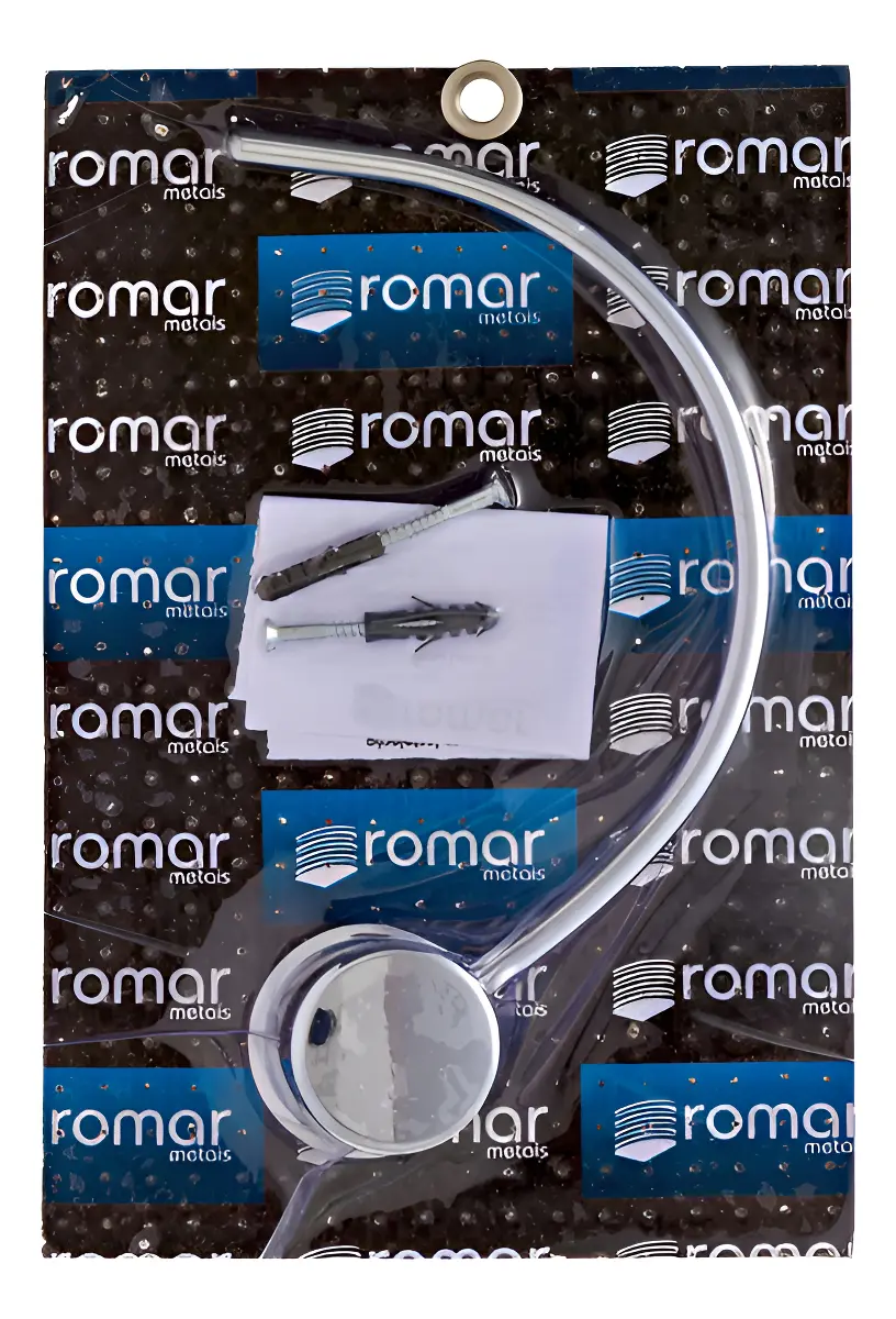 Toalheiro Argola Fit Romar Porta Toalha Cromado Meia Lua Cromado 3