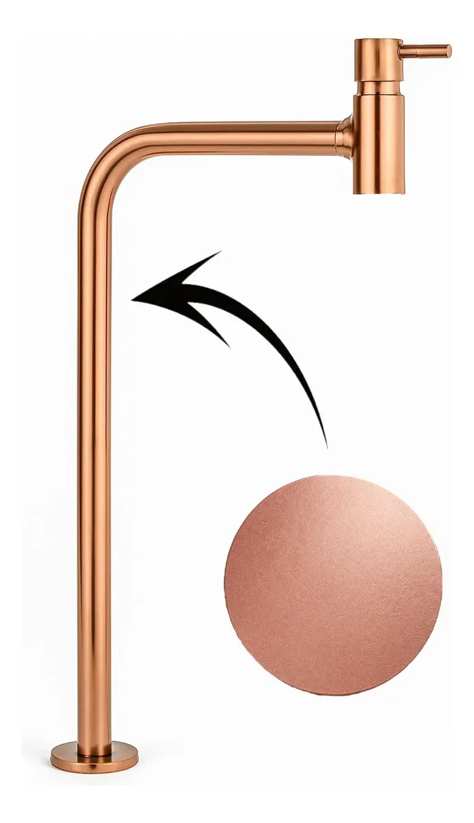 Torneira Cozinha Romar Metais Rose Gold 90° 1/4 De Volta Rose Gold 3