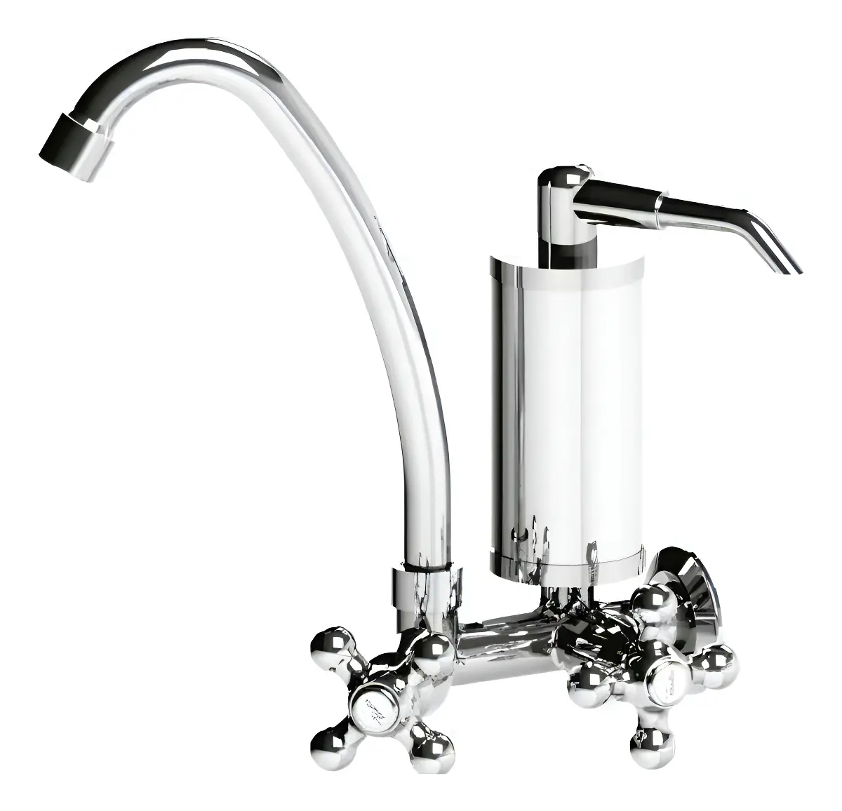 Torneira Com Filtro Romar Cozinha Parede Bica Móvel C33 Luny Preto Abs