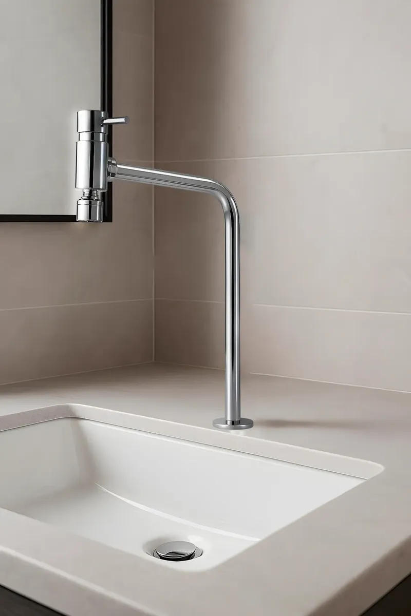Torneira Romar Metal Cromado 90 Com Bico Articulavel Prateado Brilhante