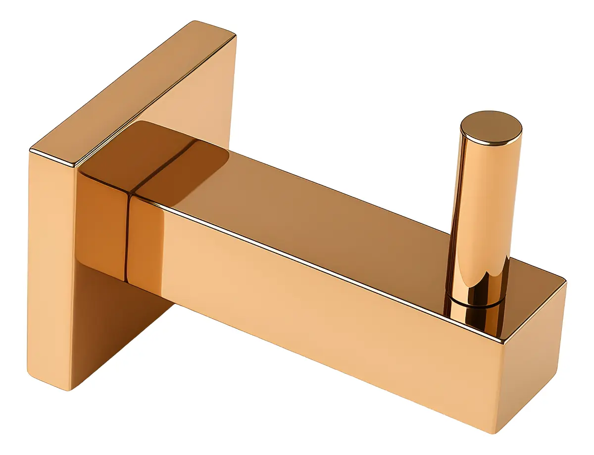Porta Toalha Rosto Cabide Rose Gold Banheiro Quadrado Metal Rose Gold