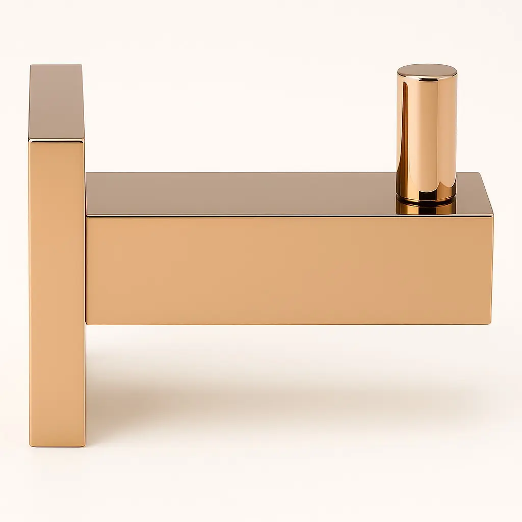Porta Toalha Rosto Cabide Rose Gold Banheiro Quadrado Metal Rose Gold 2