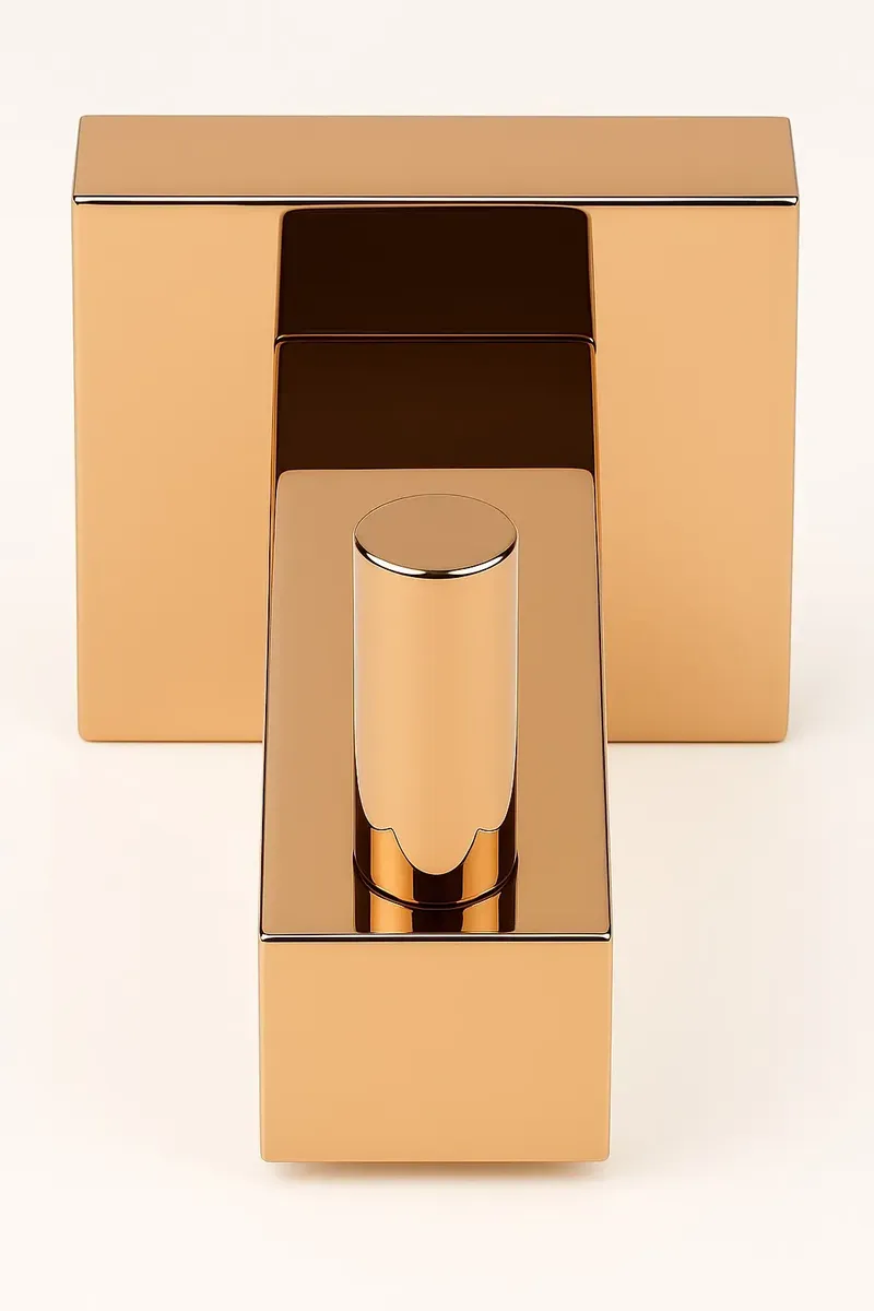Porta Toalha Rosto Cabide Rose Gold Banheiro Quadrado Metal Rose Gold 3