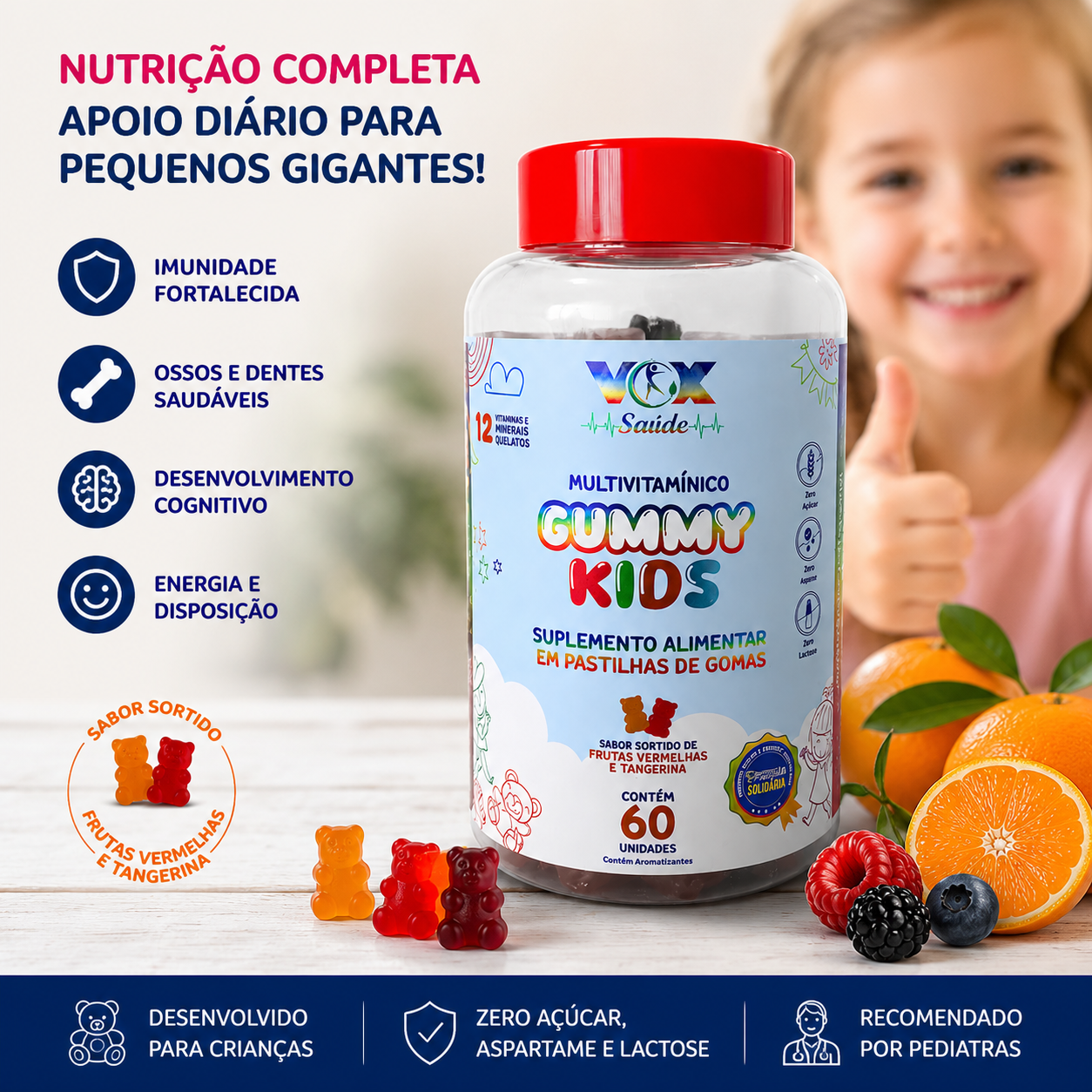 Gummy Kids Vox Saúde Vitaminas em Gomas para Crianças 3