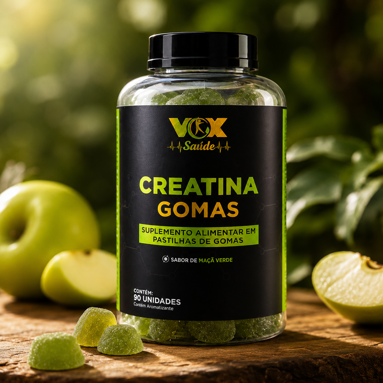 Creatina Gomas VOX Saúde - Maçã Verde 2