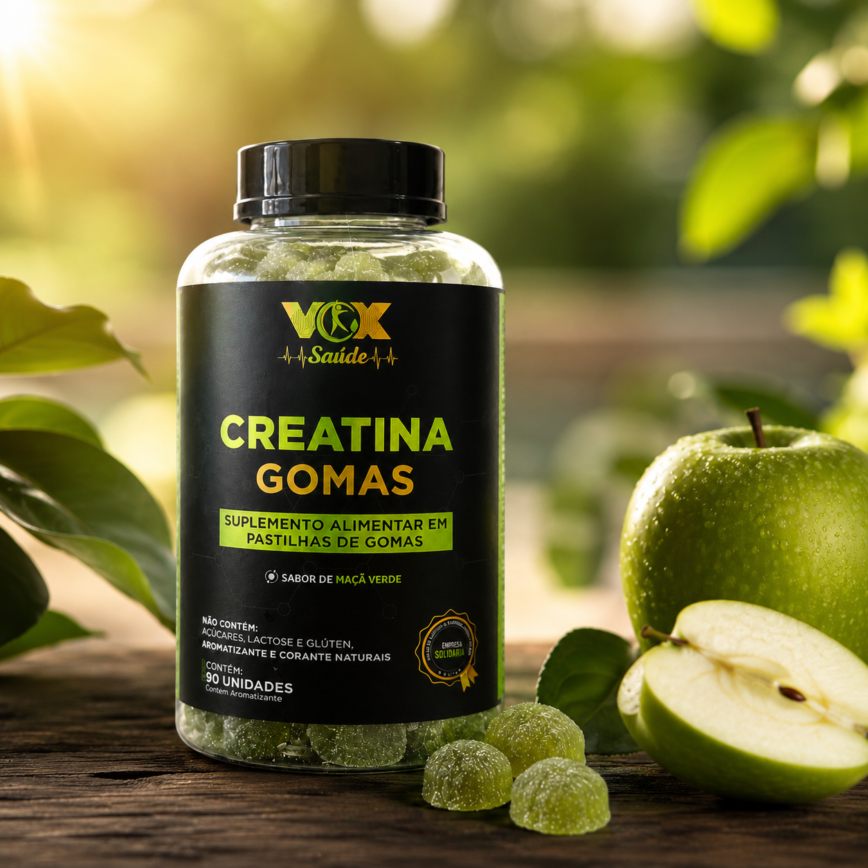 Creatina Gomas VOX Saúde - Maçã Verde 4