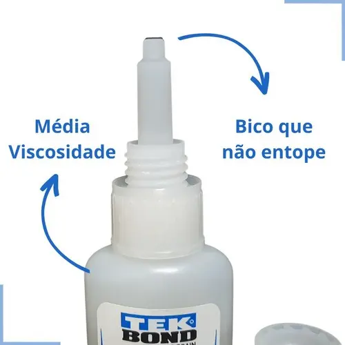 Cola Adesivo Instantâneo 793 20g Média Viscosidade Tek Bond Cor Incolor 4