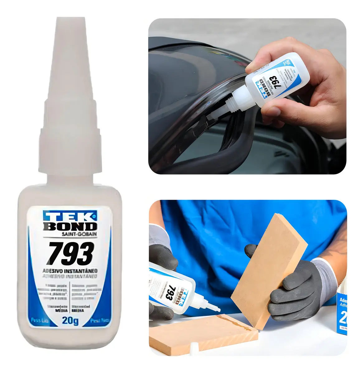Cola Adesivo Instantâneo 793 20g Média Viscosidade Tek Bond Cor Incolor