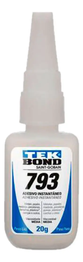 Cola Adesivo Instantâneo 793 20g Média Viscosidade Tek Bond Cor Incolor 3