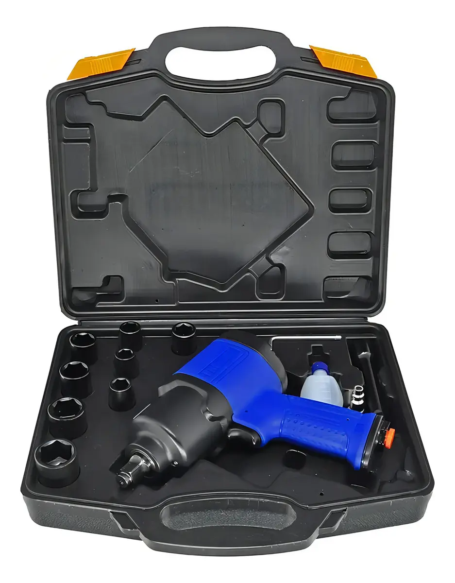 Chave De Impacto Pneumática 1/2 Pdr Pro-160k 7500 Rpm 8 Soquetes Azul 2