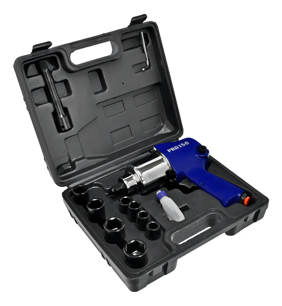 Chave De Impacto Pneumática 1/2 68kg Pro-150k C/ Kit - Pdr 4
