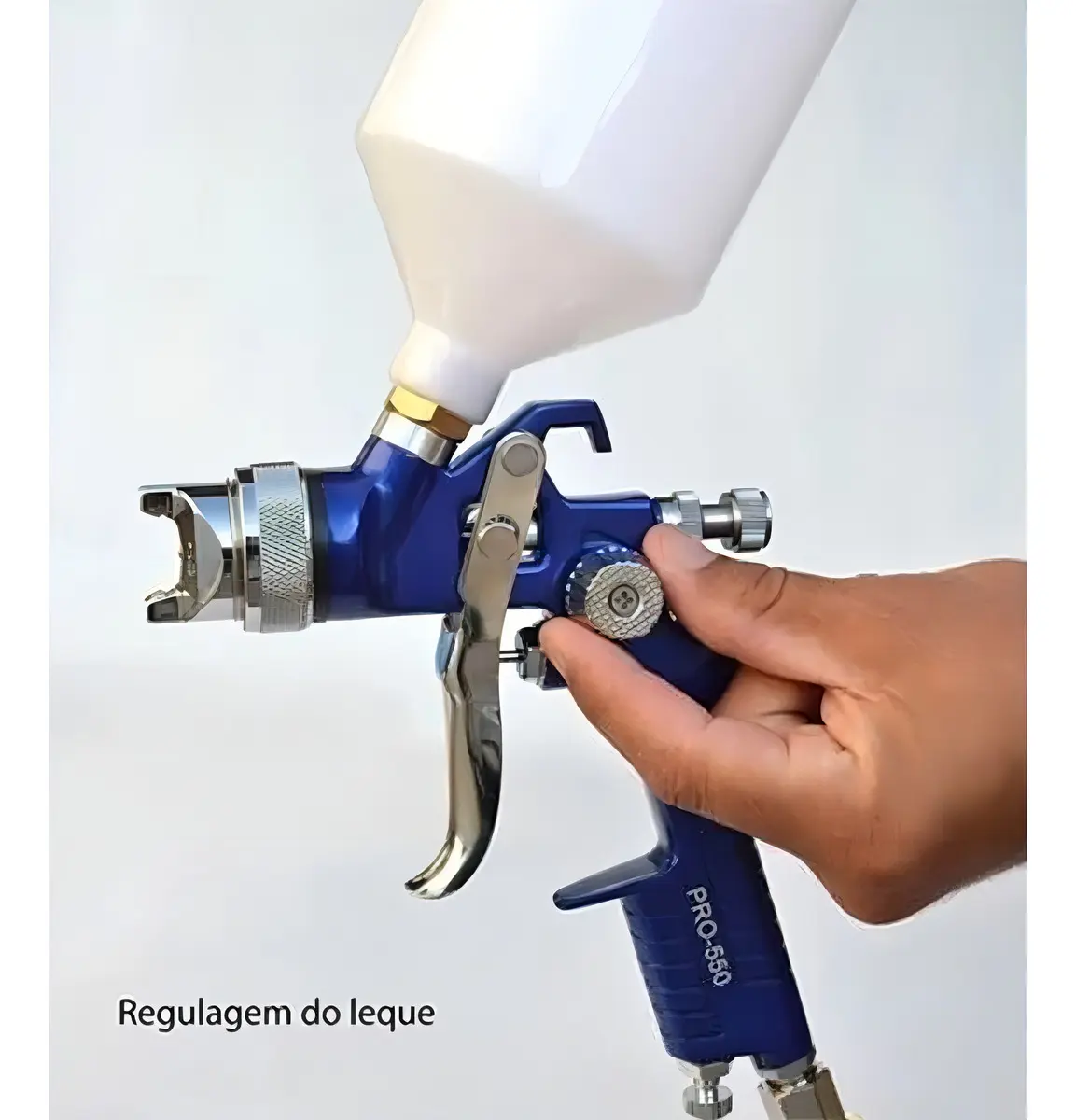 Pistola De Pintura Profissional Hvlp 600ml 1.4mm Pdr Pro-550 Azul 3